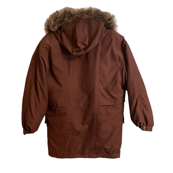 Larry Levine Women's Sz S Removable Raccoon Fur Hood Winter Parka Anorak - Picture 14 of 14